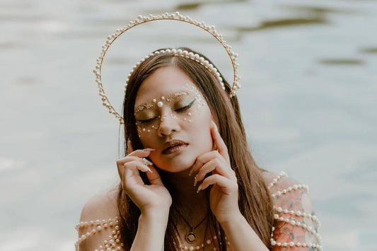 Gold Pearl Double Halo