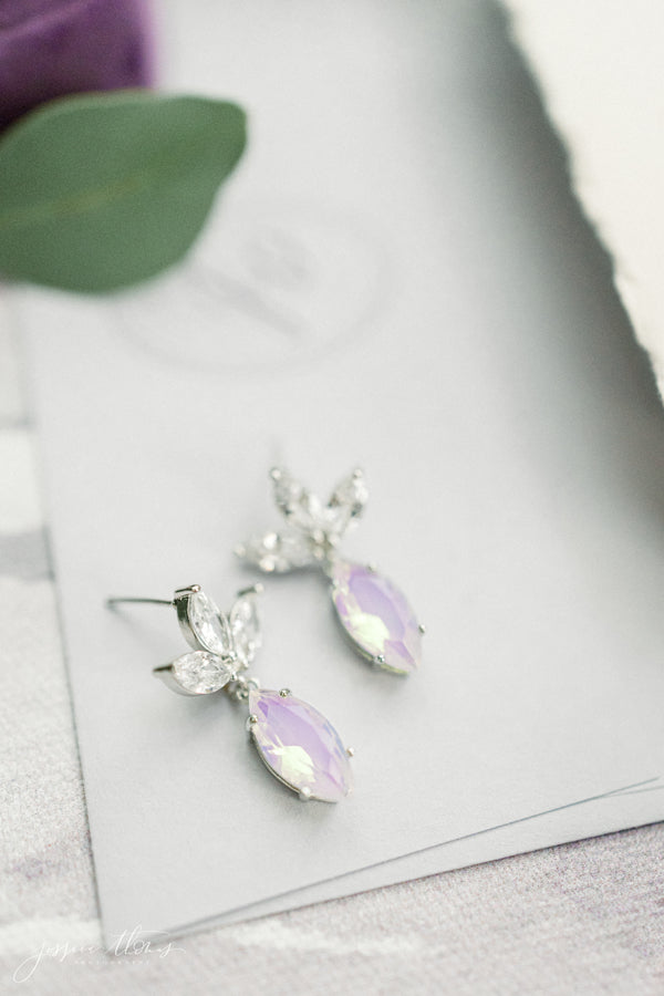 Lavender Drop Earrings