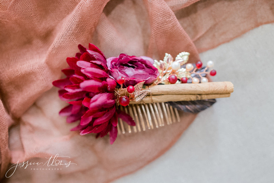 Fall Floral Comb