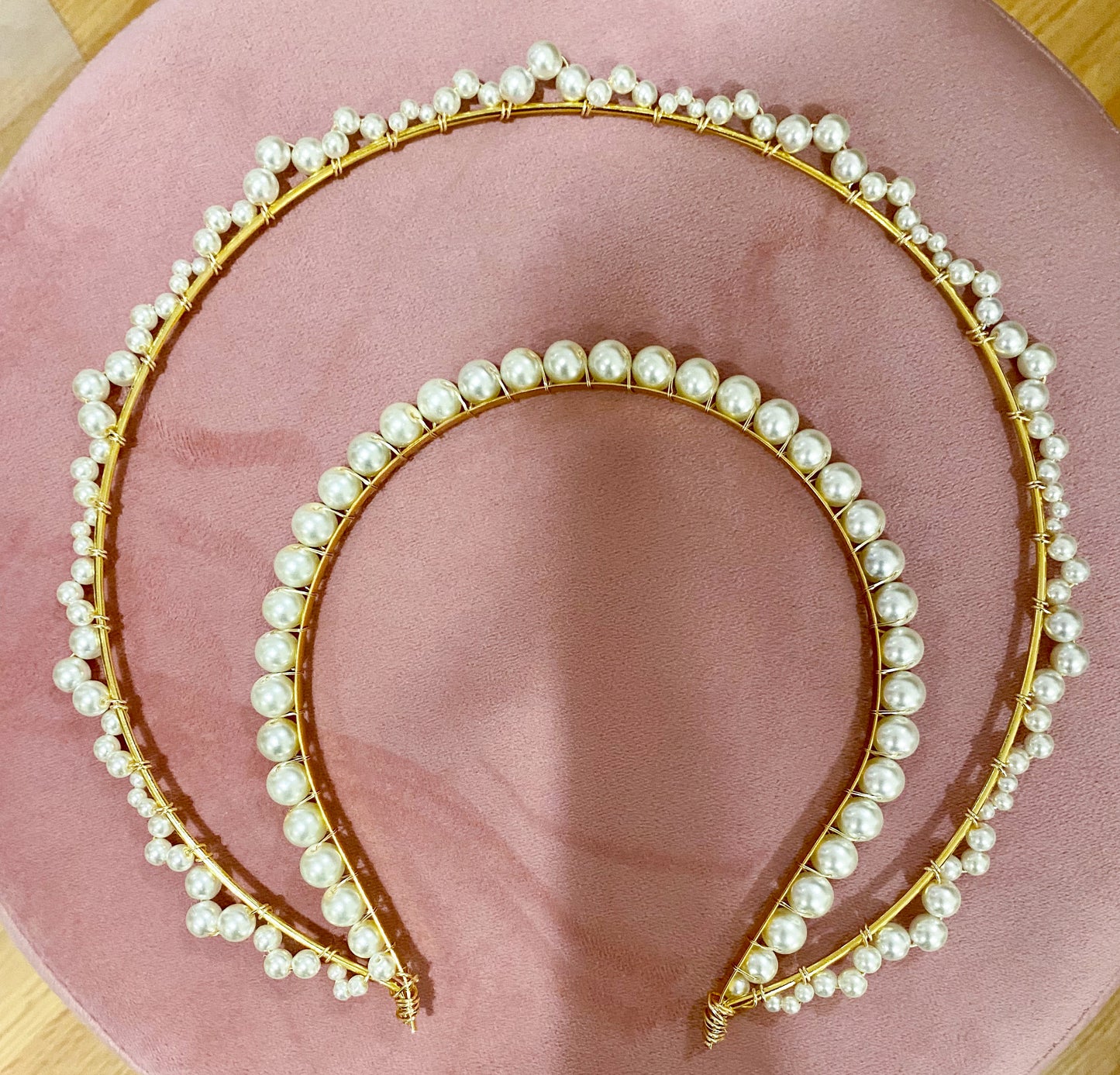 Gold Pearl Double Halo