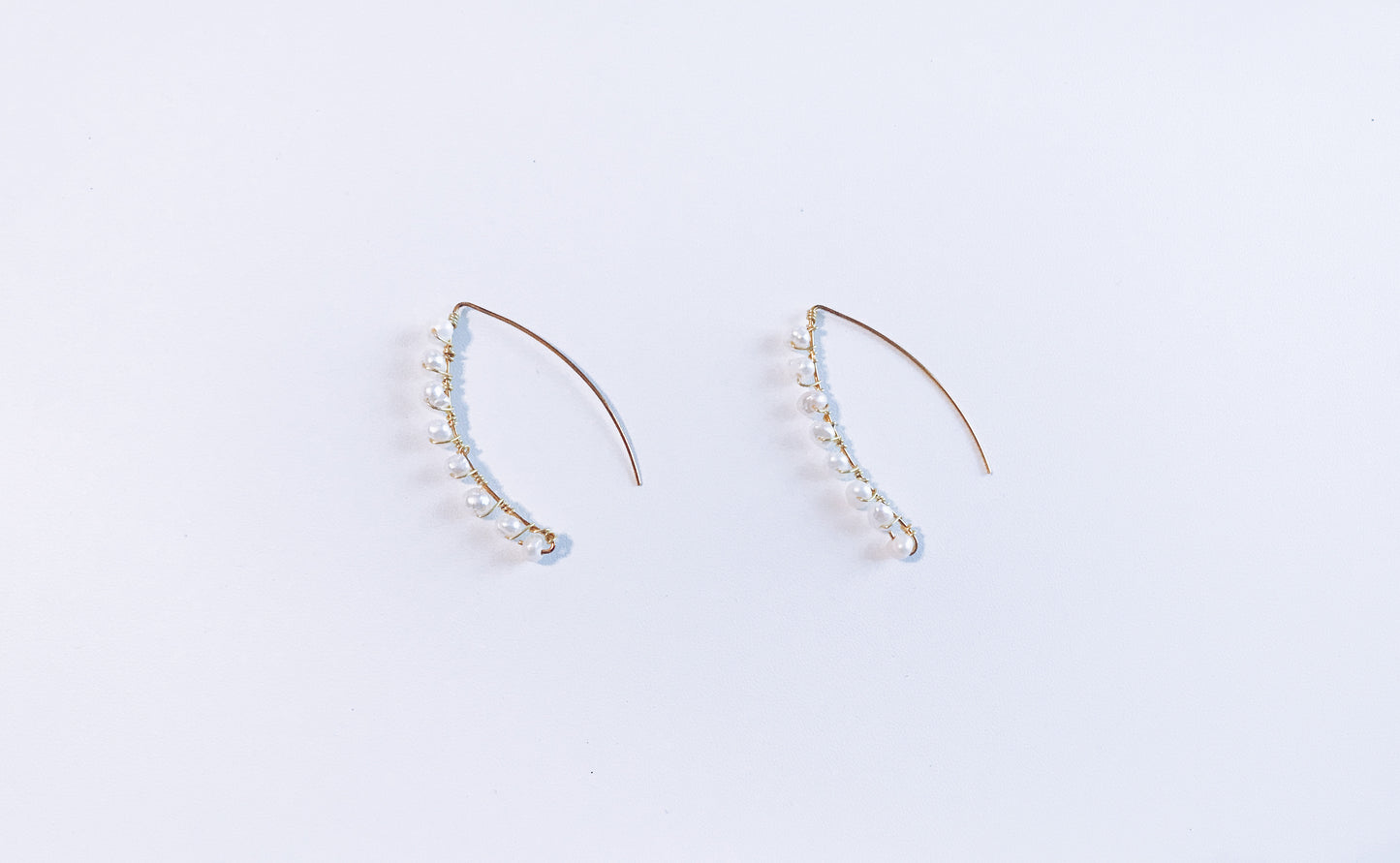 Pearl Drop Earrings In Gold