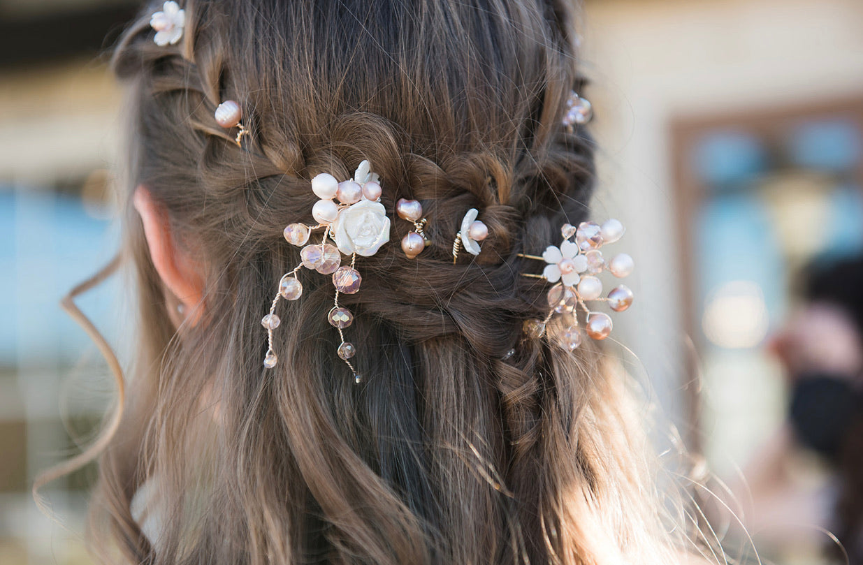 Large Flower Blush Pins