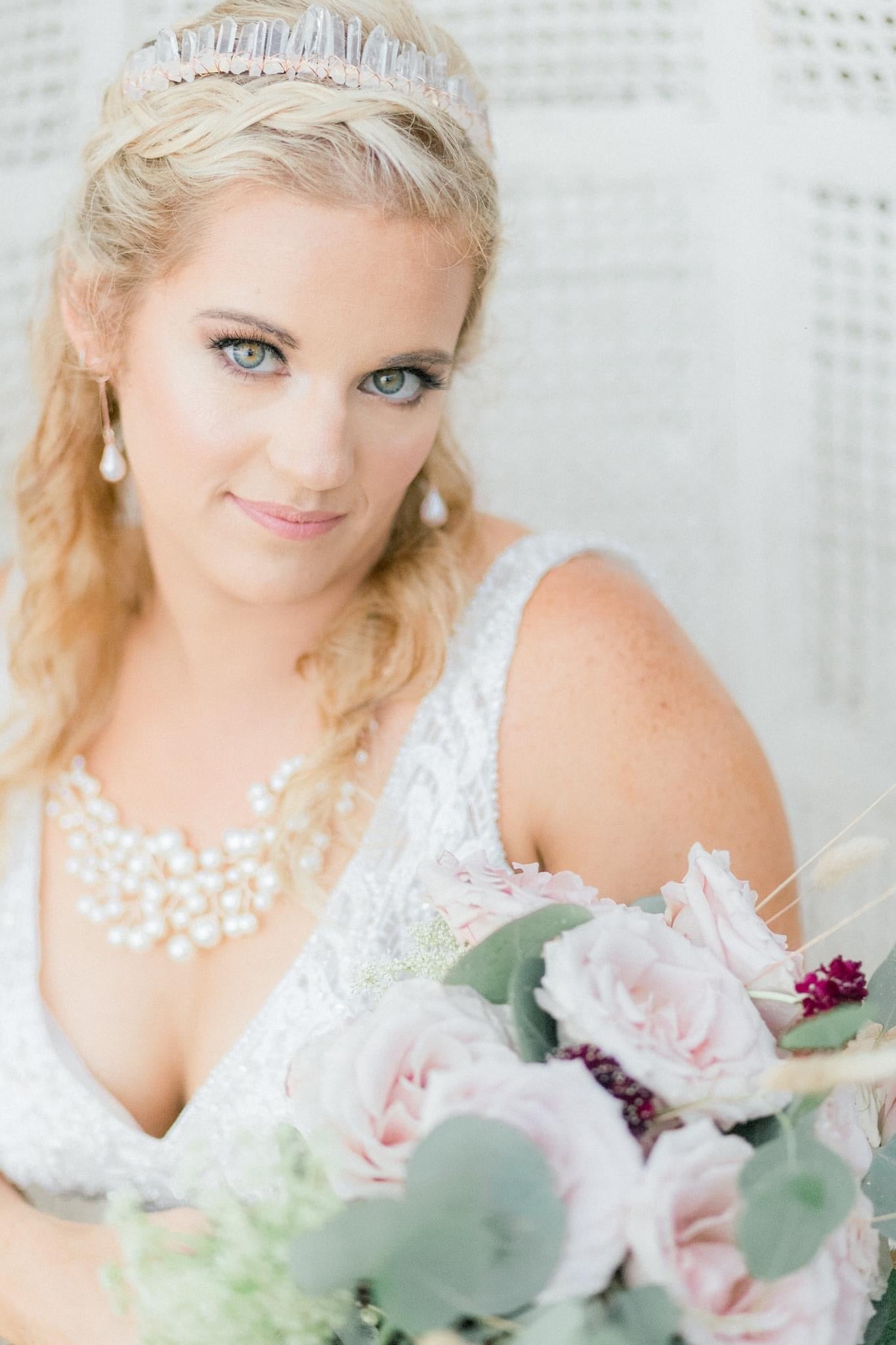 Rose Gold Pearl Drop Earrings