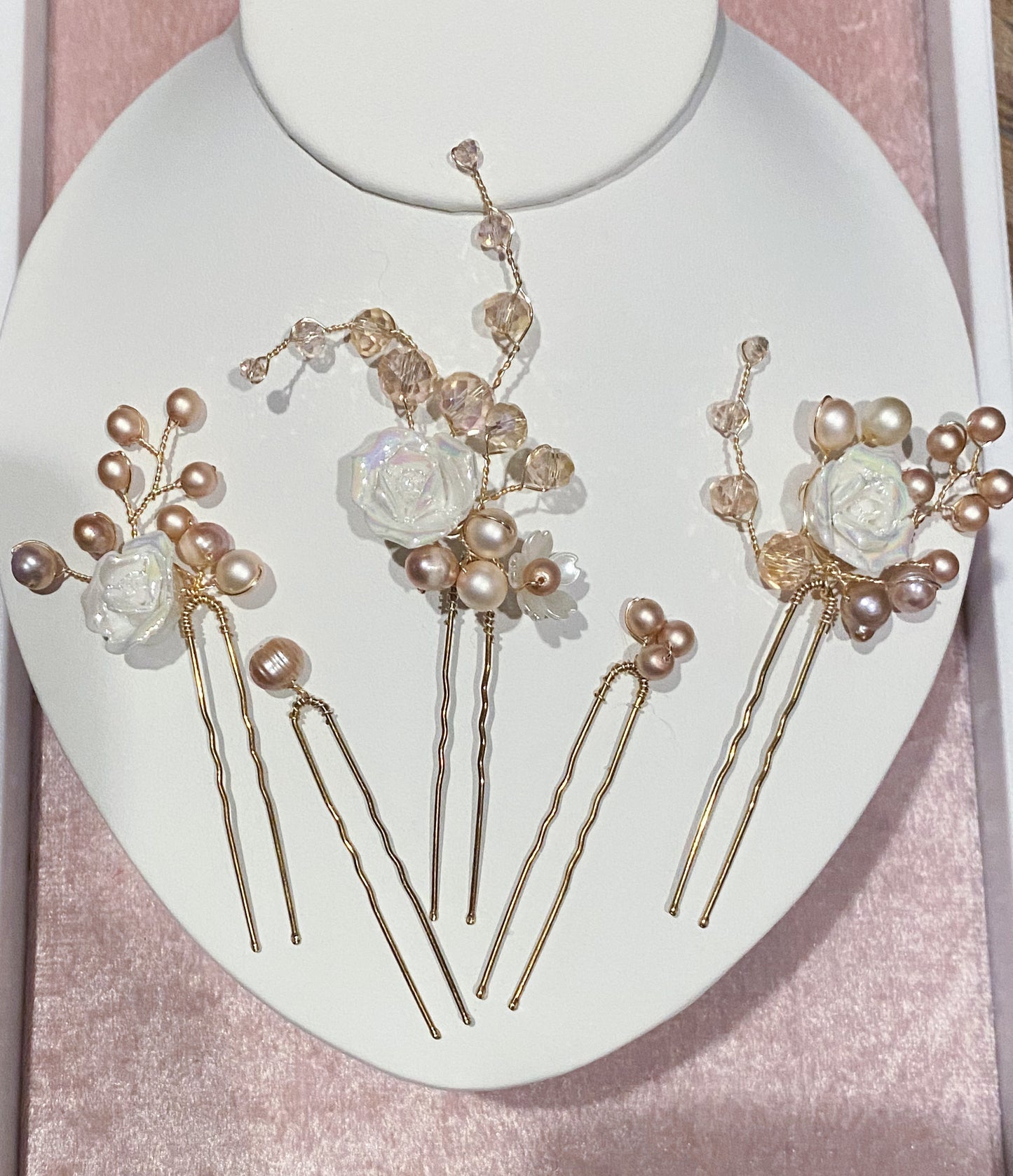 Large Flower Blush Pins