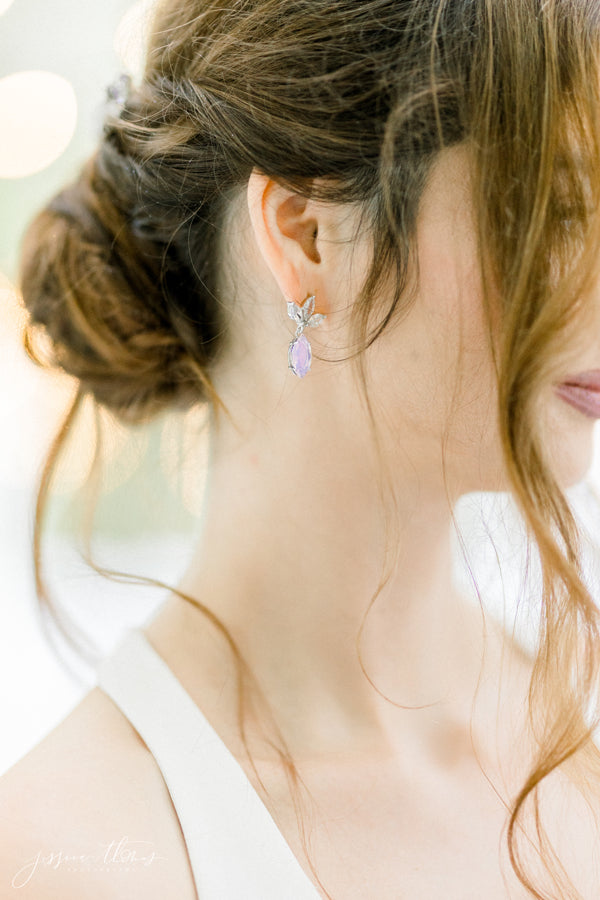 Lavender Drop Earrings
