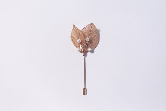 Golden Leaves Boutonnière
