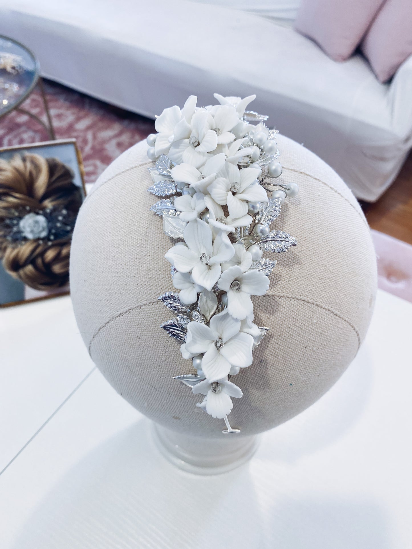 White Floral Headband