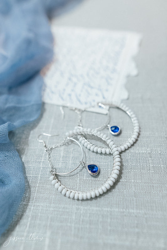 Something Blue Hoop Earring