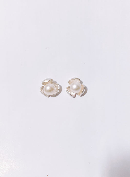 Silver Orchid Studs